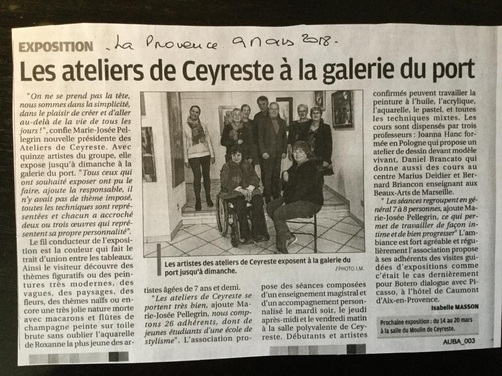 Article provence 9 mars